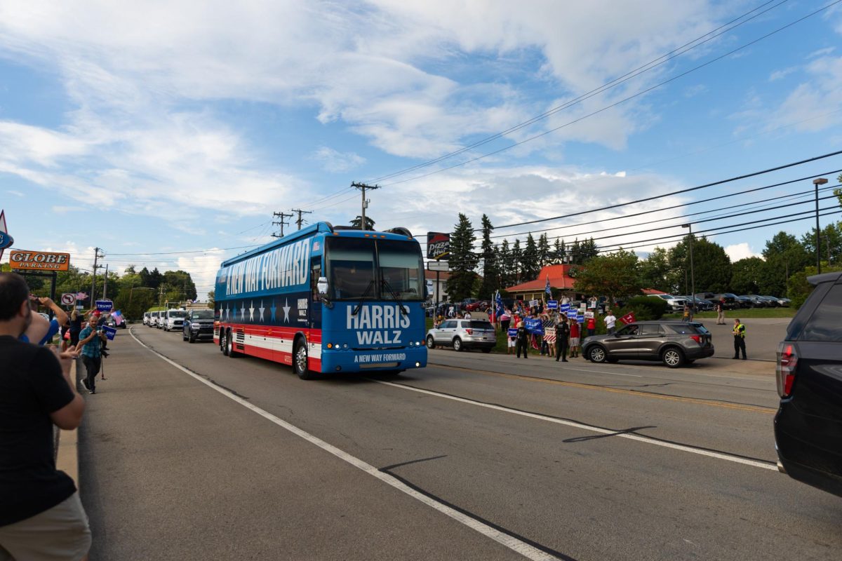 Kamala Harris Campaign Stop in Moon Township Draws Crowds, Including Droves of Counter Protesters